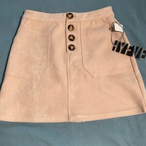 Hyfve size S light pink faux seude mini skirt-NWT